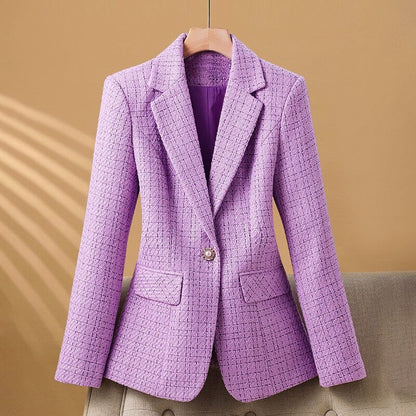 Olivia Élégant Blazer Bouclé