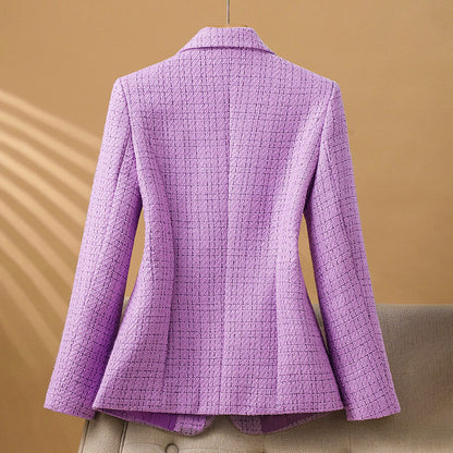 Olivia Élégant Blazer Bouclé
