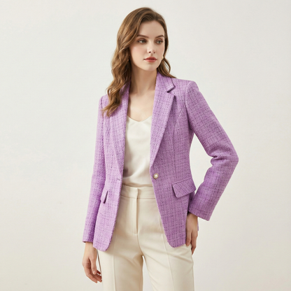 Olivia Élégant Blazer Bouclé