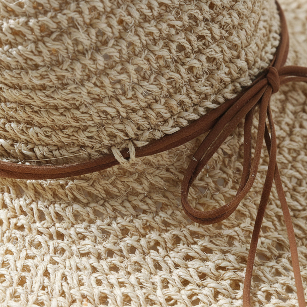 Phoebe – Sombrero de Sol de Paja Elegante de Ala Ancha con Protección UV