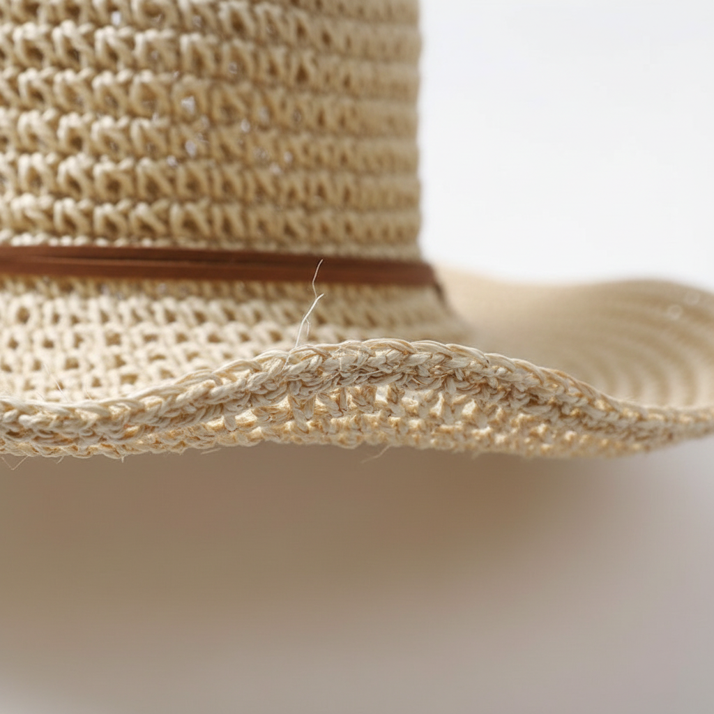 Phoebe – Sombrero de Sol de Paja Elegante de Ala Ancha con Protección UV