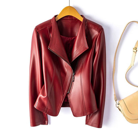 Emma Elegant Vegan Leather Jacket