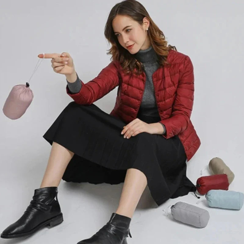 Piumino Pieghevole Ultra Leggero in Piuma per Viaggi