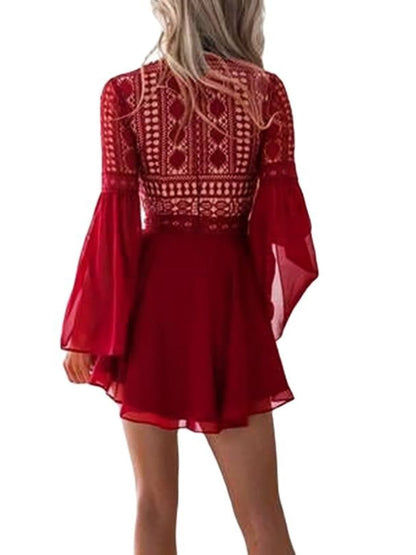 Robe Femme – Manches Longues Évasées