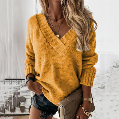 Emma – Soft knit V-neck sweater