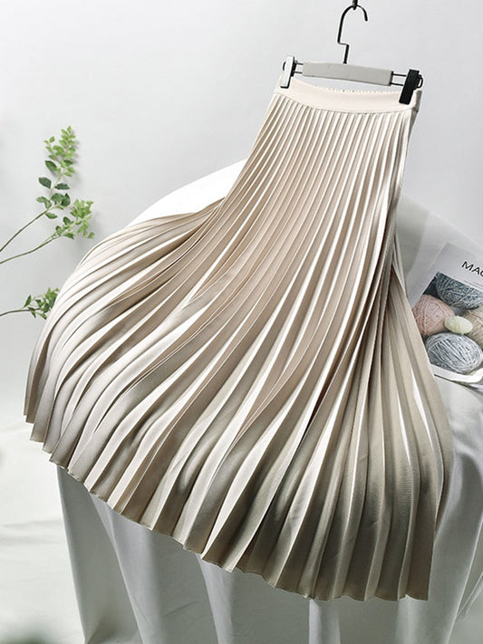 Emma Elegant Pleated High-Waisted Skirt