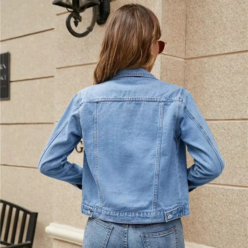 Veste Femme en Denim Boutonnée