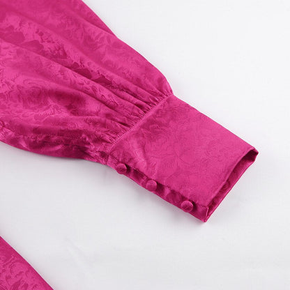 Robe Femme - Mini Évasée - Manches Longues Bouffantes