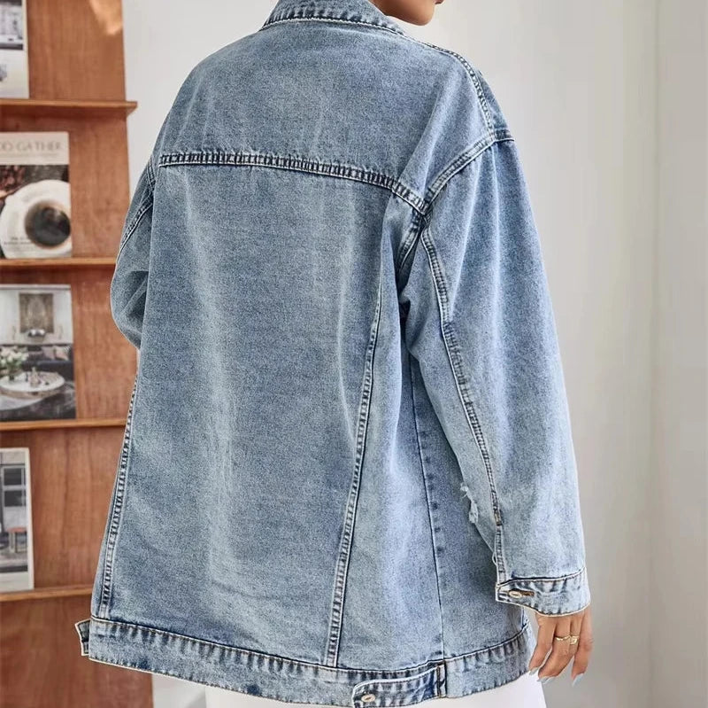 Veste Femme en Jean Déchirée