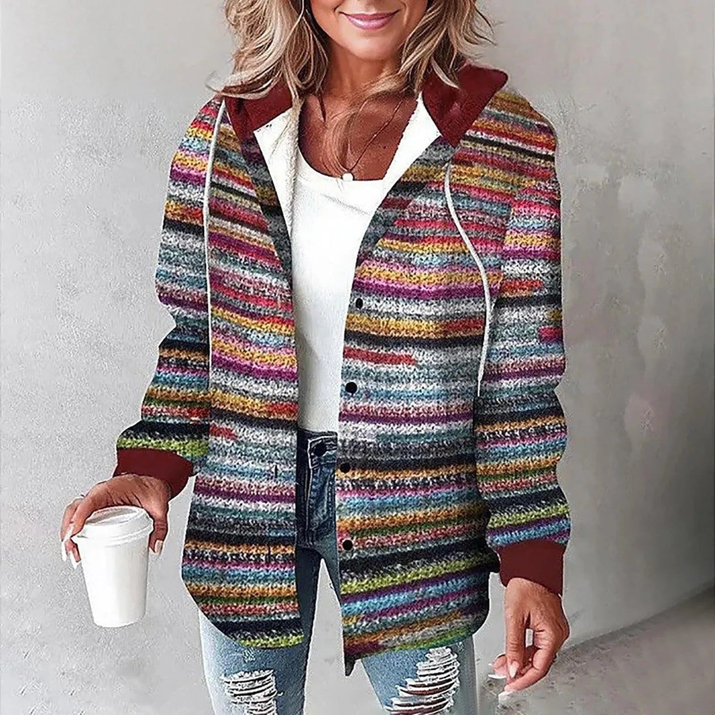 Léa – Veste chemise douce à carreaux