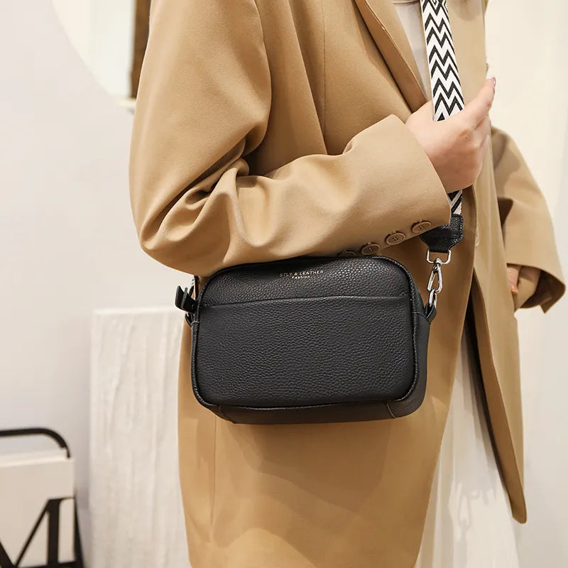 Sophie – Élégante et Texturée Sac Bandoulière en Cuir