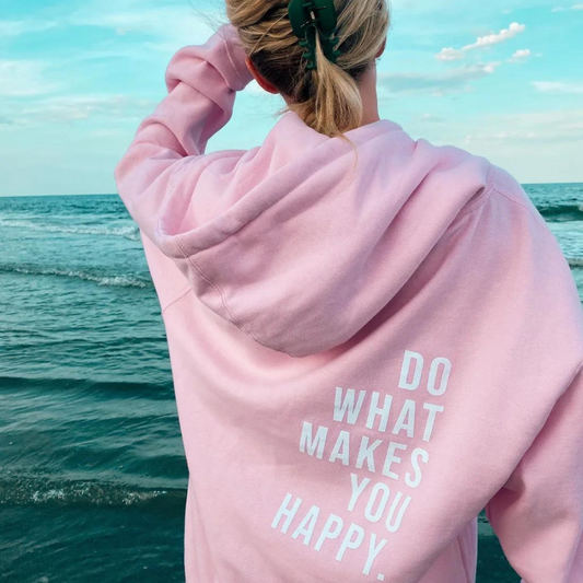 Sophie soft and elegant printed text hoodie sweatshirt