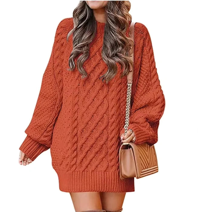 Pull Femme Mi-Long Automne Hiver