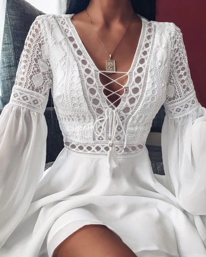 Robe Femme – Manches Longues Évasées