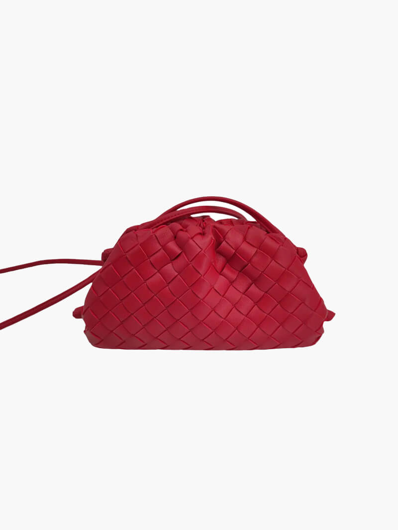 Emma – Elegant Mini Woven Clutch with Shoulder Strap