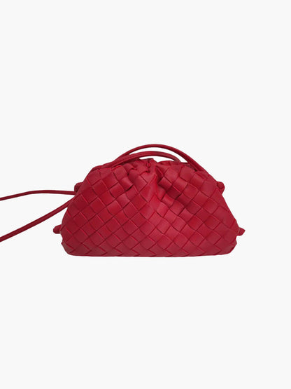 Emma – Elegant Mini Woven Clutch with Shoulder Strap