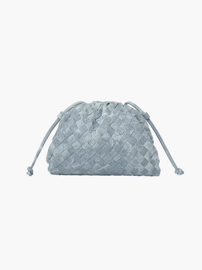 Emma – Elegant Mini Woven Clutch with Shoulder Strap