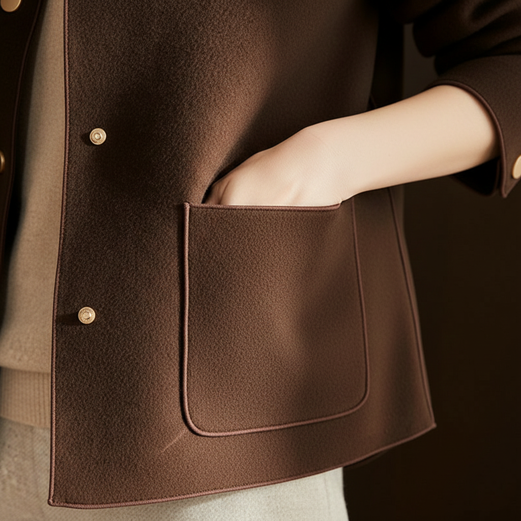 Sophie Élégant et Doux Manteau Court