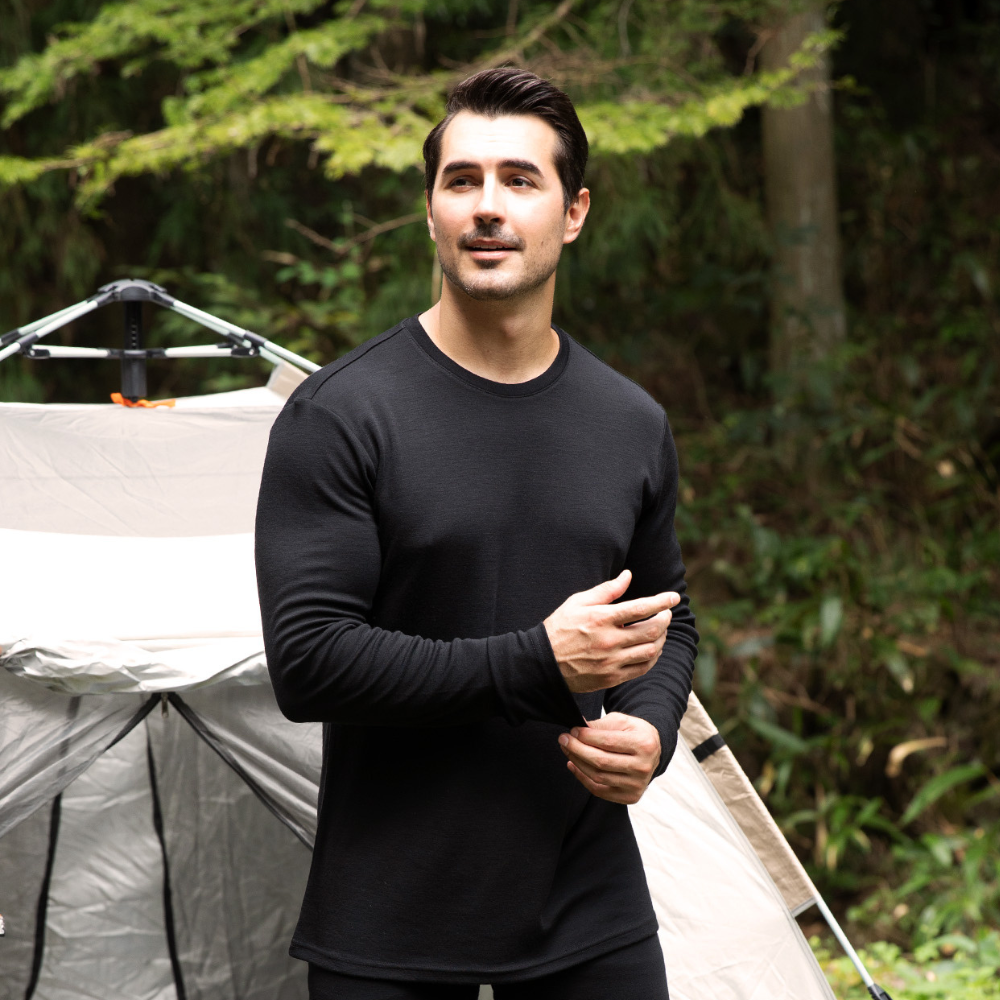 Set di biancheria intima tecnica da uomo per escursionismo invernale