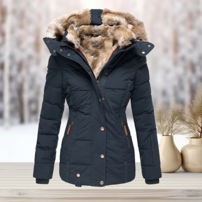 Sophie – Elegant warm padded jacket lined with fur