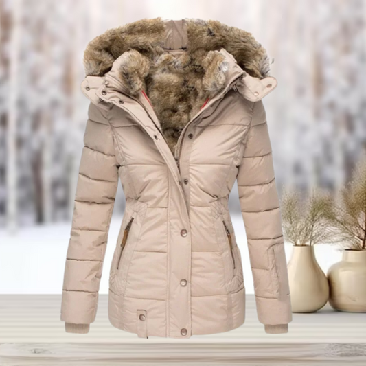Sophie – Elegant warm padded jacket lined with fur