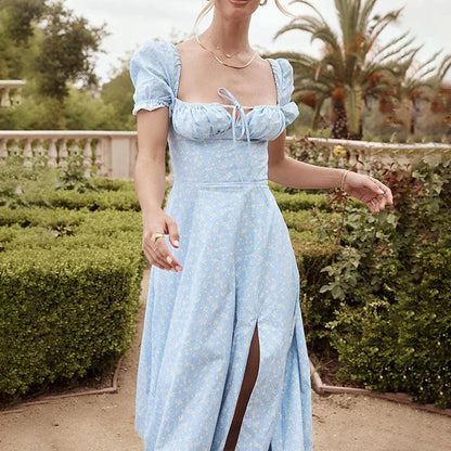 Robe Femme - Midi Évasée Fente Haute
