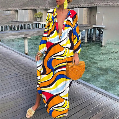 Sophie – Light Elegant Beach Kaftan in Boho Chiffon