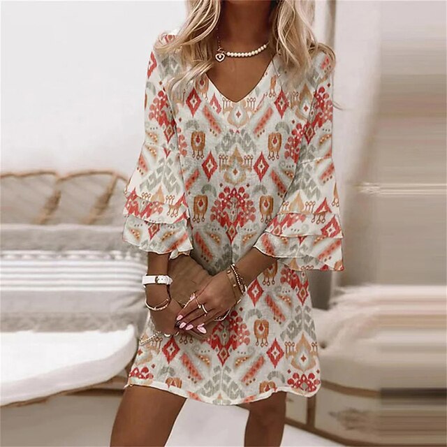 Léa Éclatante Robe Longue Imprimée