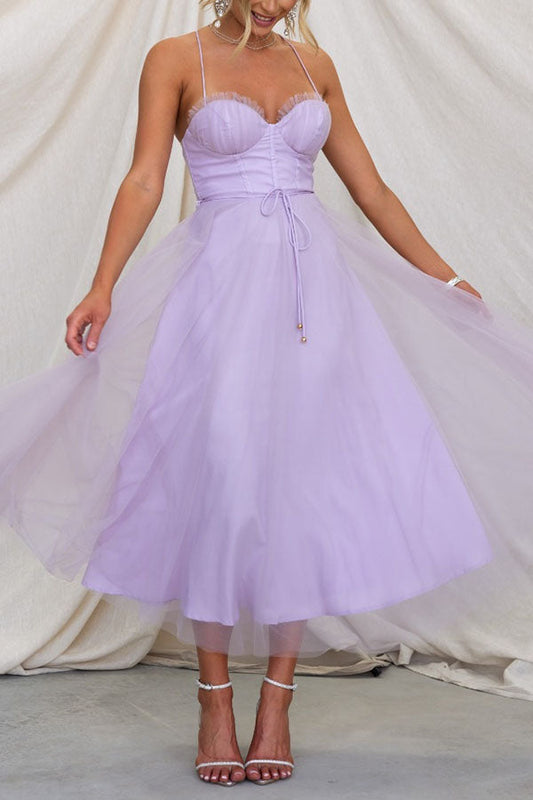 Women's Dress - Fitted Size - Flared Fluid Midi Skirt