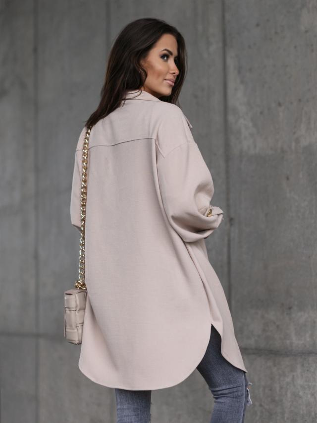 Emma – Veste douce et élégante en laine aspect lin