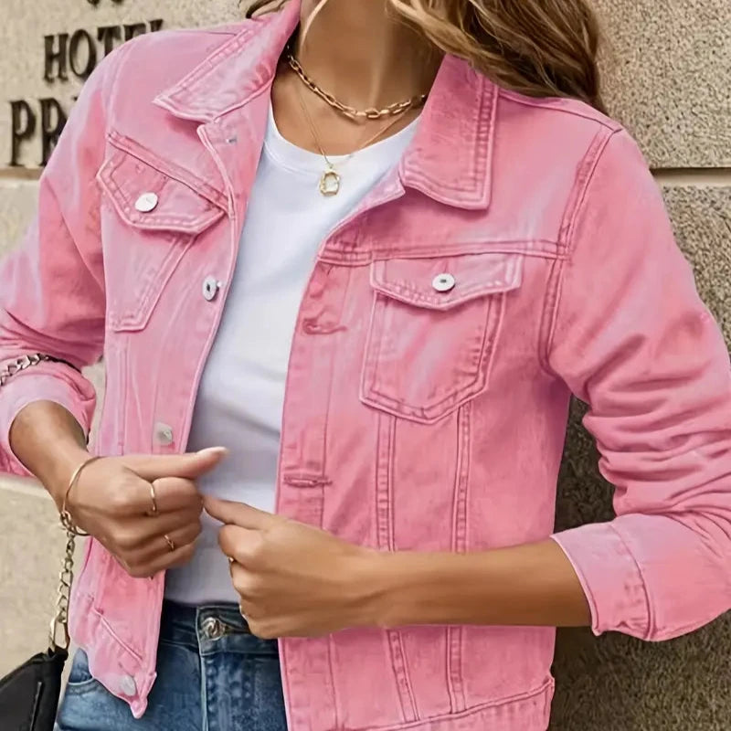 Veste Femme en Denim Boutonnée