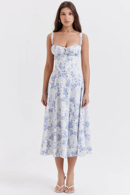 Emma Elegant Bustier Dress with Tied Back