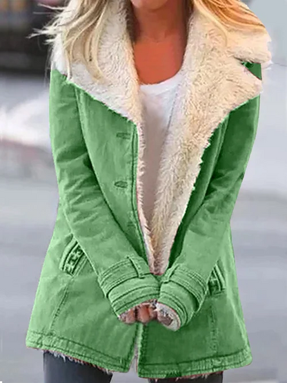 Sophie – Veste Douce et Élégante en Polaire Sherpa