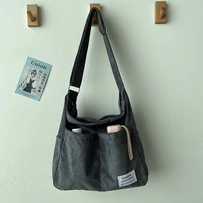 Sophie – Elegant Corduroy Shoulder Bag