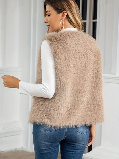 Sophie chic vest in faux fur