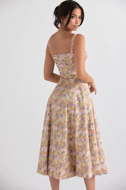 Emma Elegant Bustier Dress with Tied Back