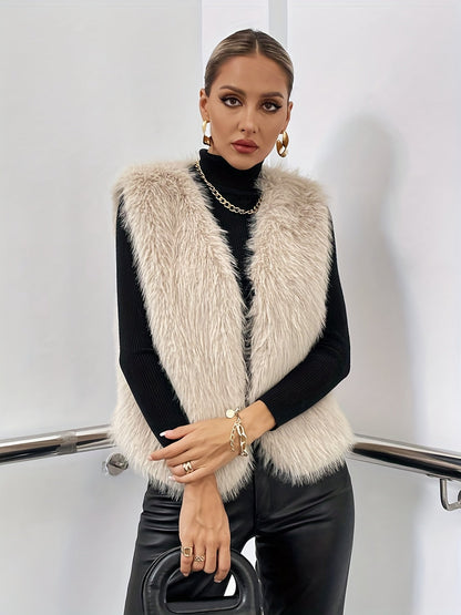 Sophie chic vest in faux fur
