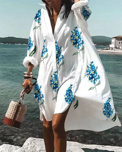 Emma Soft and Elegant Floral Print Dress