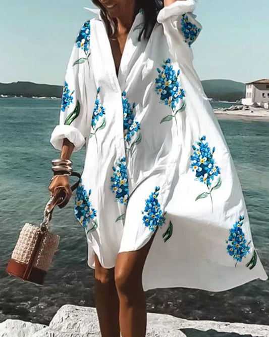 Emma Soft and Elegant Floral Print Dress