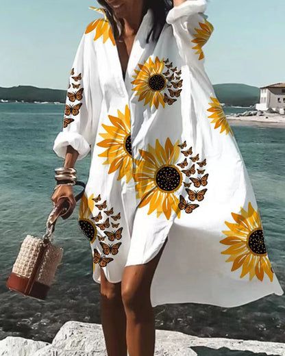 Emma Soft and Elegant Floral Print Dress