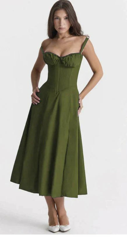 Emma Elegant Bustier Dress with Tied Back
