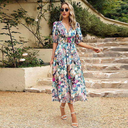 Robe Femme - Maxi Longue Imprimé Fleuri