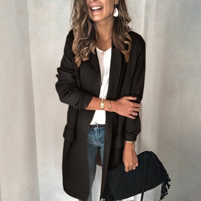 Emma – Elegant long cardigan in lightweight knit