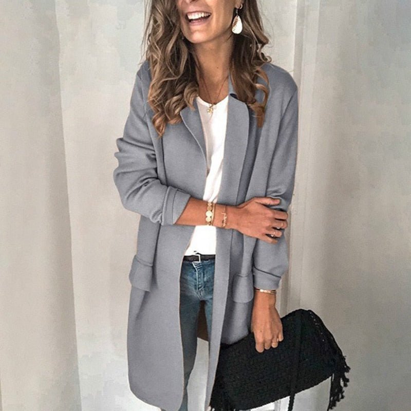 Emma – Elegant long cardigan in lightweight knit