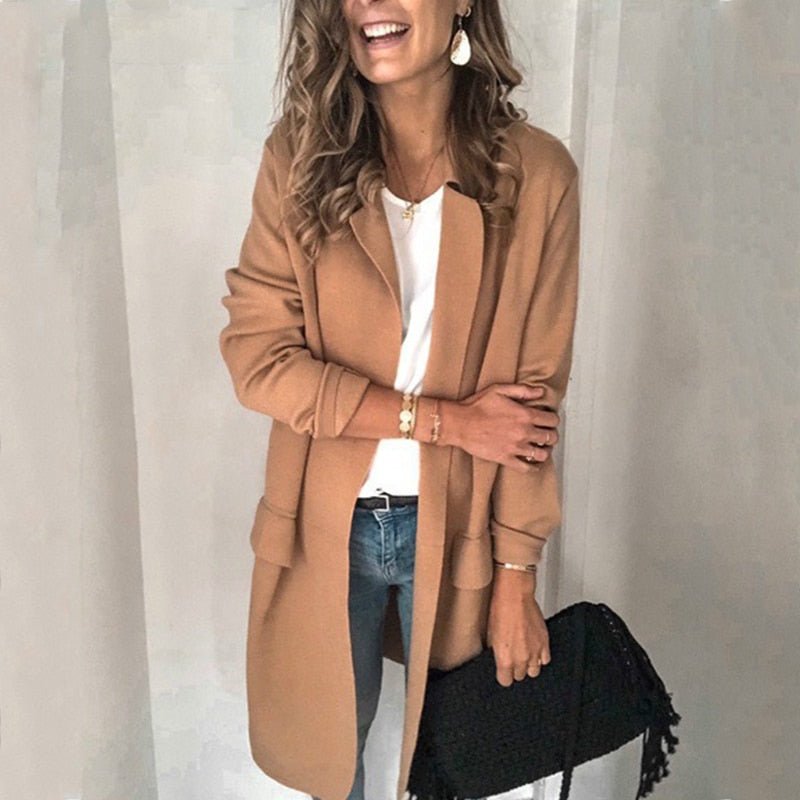 Emma – Elegant long cardigan in lightweight knit