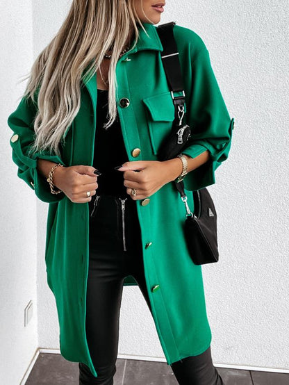 Emma – Veste douce et élégante en laine aspect lin