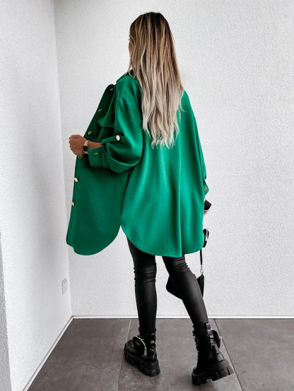Emma – Veste douce et élégante en laine aspect lin