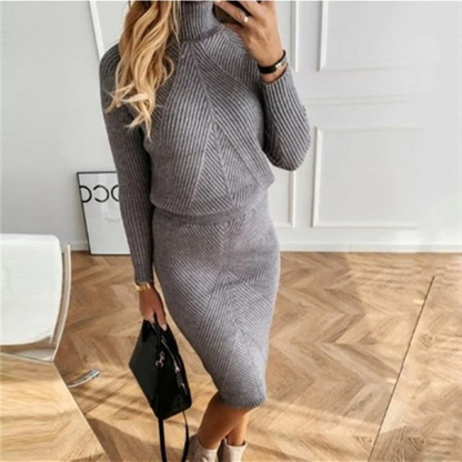 Emma – Elegant and comfortable turtleneck sweater dress