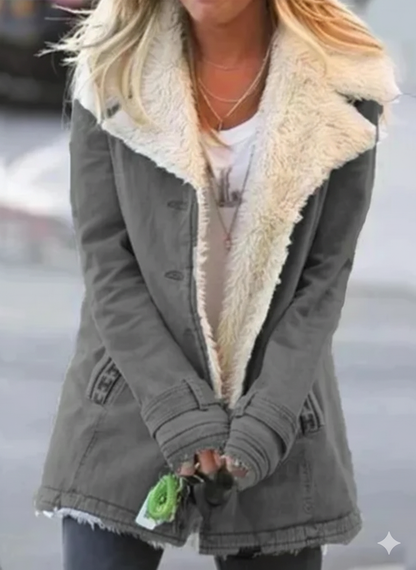 Sophie – Veste Douce et Élégante en Polaire Sherpa