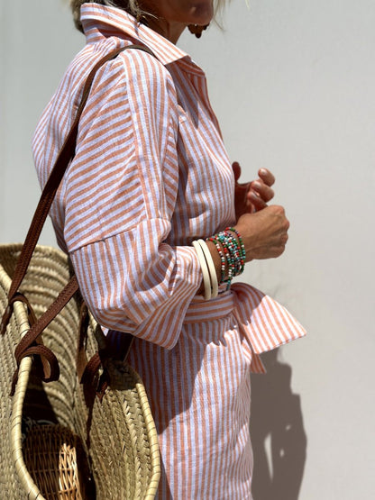 Léa Elegant Soft Striped Dress Shirt